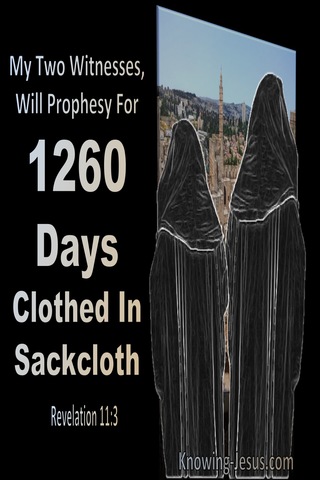 Revelation 11:3 My Two Witnesses Will Prophesy For 1260 Days Wearing Sackcloth (black) 